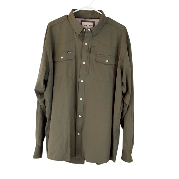 Poncho The Brazos Western Pearl Snap Shirt - Picture 1 of 16